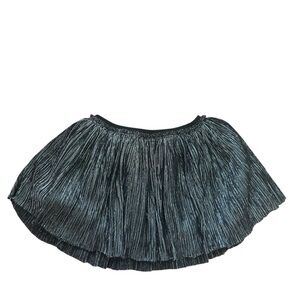 Cat&Jack Toddler Girls Sz 2T Pull On Skirt Black and Silver Metallic Shiny